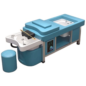 Tête de <span class=keywords><strong>spa</strong></span> thaïlandaise moderne <span class=keywords><strong>traitement</strong></span> de thérapie par l'<span class=keywords><strong>eau</strong></span> se couche lavage avec bassin pour les pieds chaise de massage salon lit avec shampooing - Product Image 1