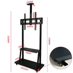 Soporte de <span class=keywords><strong>TV</strong></span> Móvil de Metal Personalizado al por Mayor, Soporte de <span class=keywords><strong>TV</strong></span> con Ruedas para Televisores de 60-100 Pulgadas - Product Image 3