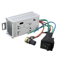 Contrôleur de vitesse DC avant-arrière 20A 12V 24V 36V 48V 60V, carte de commande PWM pour moteurs DC