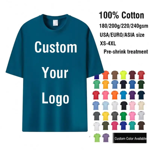 Le magliette estive in cotone da 190gsm stampano il Logo <span class=keywords><strong>con</strong></span> il <span class=keywords><strong>nome</strong></span> del ricamo personalizzato uomo donna abbigliamento di classe uniforme di squadra fai da te - Product Image 1