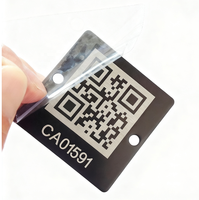 Plaques d'identification numériques imprimées sous la surface, en aluminium anodisé, gravées, numérotées séquentiellement, autocollantes, pour équipement, étiquettes d'identification d'arbre