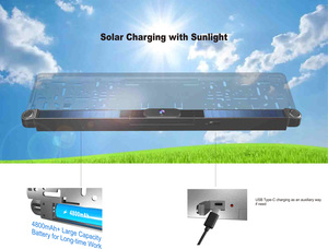 5 pulgadas Solar 2,4 GHz Digital inalámbrico WIFI coche vista trasera Sensor de aparcamiento cámara para coche Marco de licencia europea - Product Image 6