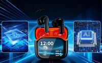 Casque de jeu sans fil NE20 AI avec écran LCD 6.0, qualité sonore HD, écouteurs tendance, traducteur à réduction de bruit active