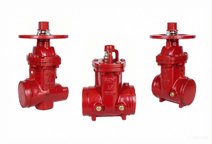 Genuine Heavy Duty 2-12 Inch Gate Valve Resilient Wedge NRS Gate Valve - Grooved End Ductile <b>Iron</b> Casting Steel Valve - Product Image 5