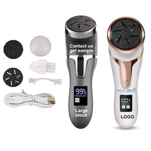 Lime à pied électrique rechargeable pour la maison, 3 têtes de meulage, appareil pour éliminer les callosités, outil de soin des pieds pour les peaux mortes et dures - Product Image 1