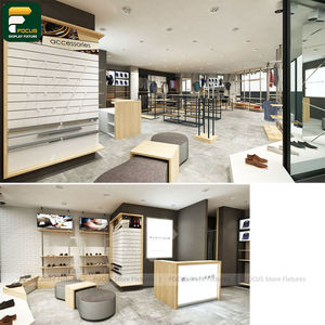 ชั้นวางเสื้อผ้าสไตล์นอร์ดิก สีโอ๊คอ่อน ตู้แขวนเสื้อผ้าแบบธรรมชาติ สำหรับจัดแสดงสินค้า - Product Image 4