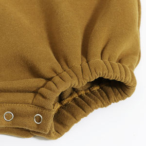 Precios baratos al por mayor 100% algodón primavera otoño manga larga Color sólido ropa infantil con botón a presión bebé invierno mameluco - Product Image 5