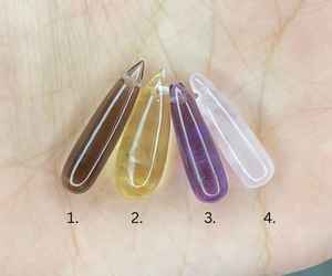 Cuentas de Cuarzo en Forma de Lágrima Verdes Naturales, Gotas de Cuarzo Briolette, Cristales de Reiki para la Fabricación de Joyas - Product Image 6