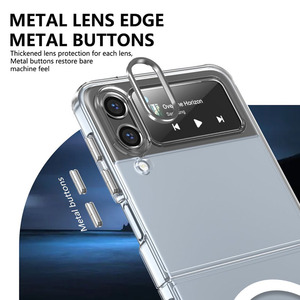 Funda Magnética Premium Transparente de PC+vidrio para Teléfono Plegable <span class=keywords><strong>Samsung</strong></span> <span class=keywords><strong>Z</strong></span> <span class=keywords><strong>FLIP</strong></span> 4 <span class=keywords><strong>5G</strong></span> - Product Image 4