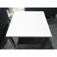 Table basse carrée en bois et en acier inoxydable, minimaliste et moderne, bureau à domicile, réception, mobilier de bureau, table d'appoint