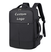 Sac à dos de voyage professionnel extensible imprimé sur mesure, haute qualité, multi-poches, imperméable, en nylon, avec port USB
