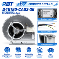 Nouveau ventilateur centrifuge D4E180-CA02-36 AC 230V 180mm à haut débit d'air, double entrée, pour refroidissement d'armoires de modules onduleurs (remplacement)
