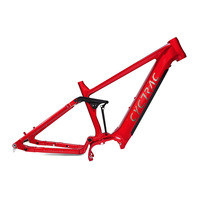 Cadre de vélo électrique de montagne à suspension souple en alliage d'aluminium EM6 avec moteur central Bafang 16/18 pouces