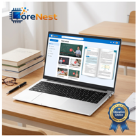 CoreNest 15.6 Inch Student Laptop AMD Ryzen 7 5700U Education Laptop for School Online Learning Computer 16GB RAM SSD