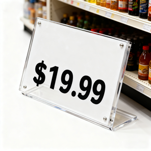 अनुकूलन योग्य आधुनिक चुंबकीय फ्रेम वाटरप्रूफ ऐक्रेलिक डिस्प्ले टेबलटॉप साइन के लिए आसान असेंबली एडजस्टेबल ऊंचाई कैफे - Product Image 2