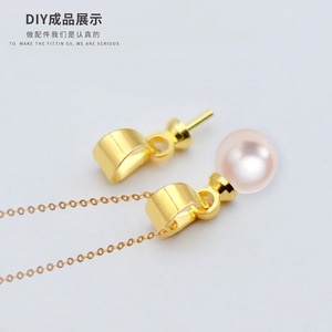 S925 Electroplated Sheep's Eye Pin 3mm 4mm Copper Jewelry Findings Drop Shape Pendant Holder For DIY Jewelry Making - Product Image 2