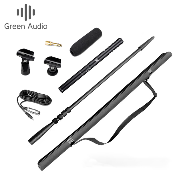 GAZ-EX2 3.2M/3.8M Extension Interview  Shrink Rod Microphone Crew Pick Bar Booms Pole Carbon for Film Interviews Recording