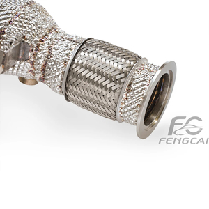 Collecteur d'échappement Downpipe en acier inoxydable de 1,5 mm d'épaisseur pour <span class=keywords><strong>Audi</strong></span> <span class=keywords><strong>R8</strong></span> <span class=keywords><strong>V8</strong></span> 4.2 2006-2015 avec catalyseur - Product Image 6
