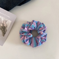 Yuxi Logo personnalisé grandes cravates élastiques à cheveux nouveauté chouchous à rayures multicolores pour femmes et filles en gros