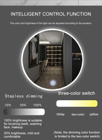 DC12V 3A 36W Smart couleur unique trois couleurs Led salle de bain miroir tactile gradateur capteur tactile interrupteur pour miroir interrupteur tactile