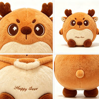 Peluche personnalisée avec logo, cerf mignon, jouet animal en peluche doux et moelleux pour enfants, cadeau pour bébé, décoration de la maison, sur mesure
