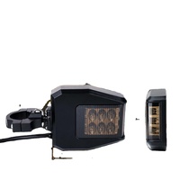 Offre Spéciale UTV TRANSVERSAL Rétroviseur Latéral Avec Lumière Led, Anti-éblouissement Bleu Miroir Pour Can-Am X3 Polaris RZR XP 100 YAMAHA