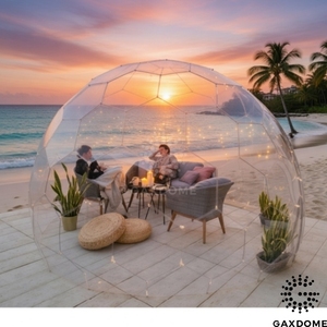 Tenda Geodetica a Cupola da 25m di Diametro, Tenda Glamping da 50m con Porta, Kit Grande per Campeggio, Prezzi, Toilette - Product Image 1