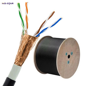 Kustom Pabrik Cat5e Stp kabel luar ruangan 4pr 24awg <span class=keywords><strong>Sftp</strong></span> Cca luar ruangan Cat5e <span class=keywords><strong>Sftp</strong></span> kabel jaringan - Product Image 4