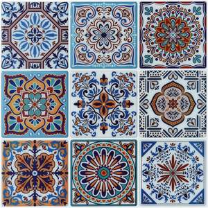 Pegatinas de <span class=keywords><strong>Azulejos</strong></span> Autoadhesivas para Pared, <span class=keywords><strong>Azulejos</strong></span> Mexicanos Rosas Vintage para Cocina, <span class=keywords><strong>Azulejos</strong></span> Adhesivos para Pared - Product Image 3