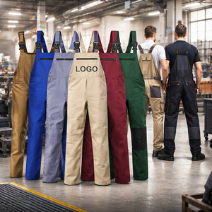 Maßgefertigte Großhandels-Modemarken-Arbeitsoveralls aus Reiner Baumwolle mit Mehreren Taschen, Übergröße, Einteiliger Arbeitsschutzanzug mit Aufdruck - Product Image 3