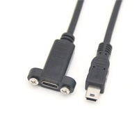 Kabel Usb 2.0 a ke Usb c 50cm, dengan lubang dudukan Panel