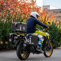 Sacoches latérales pour moto Suzuki V Strom 800DE, ensemble de trois valises avec alliage d'aluminium et support de fixation pour le tourisme d'aventure