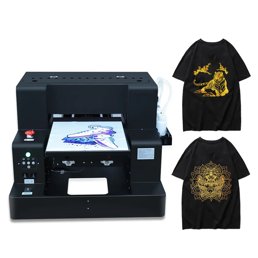 Obral Flatbed printer A3 ukuran dtg printer dtf printer 2 in 1 L805 Printhead untuk mesin cetak kain warna apa pun