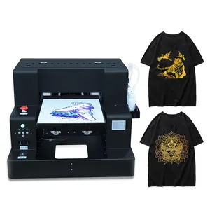 गर्म बिक्री Flatbed प्रिंटर A3 आकार dtg प्रिंटर dtf प्रिंटर 2 में 1 L805 Printhead के लिए किसी भी रंग के कपड़े टी शर्ट मुद्रण मशीन