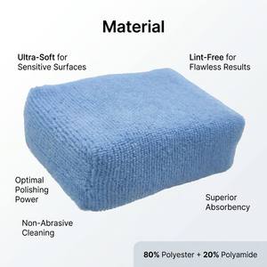 Almohadilla Aplicadora de Cera para Coche de Microfibra Rectangular <span class=keywords><strong>con</strong></span> Espuma, Esponja para Pulir y Abrillantar, Herramienta de Limpieza y Detallado Automotriz - Product Image 2