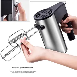 Stainless Steel <b>Kitchen</b> Egg Beater Household Handheld Electric 300W High Power 5-Speed Baking Cake Cream Mixer - Product Image 6
