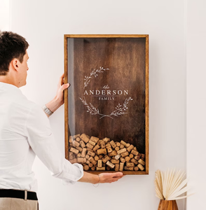 JUNJI decorazione domestica in legno bottiglia montata a parete e supporto per sughero vino personalizzato supporto per sughero - Product Image 1