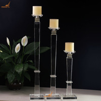 Porte-bougie en verre cristal K9 de luxe, design personnalisé pour centre de table de mariage, décoration de la maison pour la Saint-Valentin