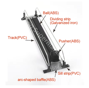Vente directe <span class=keywords><strong>PVC</strong></span> Poussoir Système Plateau <span class=keywords><strong>Pas</strong></span> <span class=keywords><strong>Cher</strong></span> En Plastique Supermarché Étagère pour Canettes et Tabac pour Entreposage Fournitures - Product Image 3