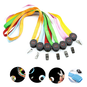 LED Light up Neck <b>Lanyard</b> with Secure Clip Flashing Glow Necklace Safety Night Visibility Concert Party Event Festival ID Badge - Product Image 2