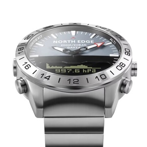 นาฬิกาดำน้ำดิจิตอล NORTH EDGE Gavia สำหรับผู้ชาย ดีไซน์หรูหรา ตัวเรือนเหล็กกล้า กันน้ำลึก 200 เมตร พร้อมมาตรวัดความสูงและเข็มทิศ - Product Image 3