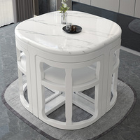 Table à manger d'angle extra longue de style minimaliste moderne européen, personnalisable, en marbre invisible, en bois de haute qualité, design populaire