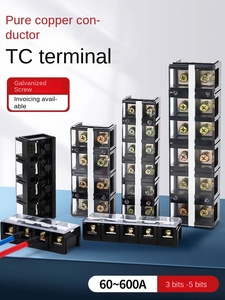 Borniers à double rangée à courant élevé, distribution d'alimentation, série TC, conducteur 21-30 AWG, 51-60 contacts, barrière de fils - Product Image 2