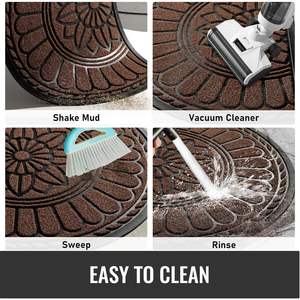 Semicircular <b>Door</b> Mat 30x18 Inches Non Slip Rubber Indoor Entrance Mat Modern Style Durable Front <b>Door</b> Mat Handmade - Product Image 6