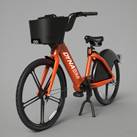 Bicicleta Eléctrica Compartida, Cuadro de Aleación de Aluminio, Motor con Batería de Litio, Freno de Rodillo Delantero y Trasero