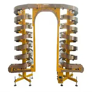 Accumulatie Hoge Kwaliteit Iqf Spiraal Cake Machine Accumulatie Verticale Schroef Transportband Horizontale Vijzels Systeem