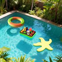 Großhandel XPE Nicht-aufblasbare Outdoor-Möbel Schwimmende Insel Bar Party Serviertisch Schwimmbad Poker-Spiel Schwimmende Ablage