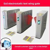 Puerta de control electrostático para el cuerpo humano, probador ESD, puerta giratoria de tres rodillos, bloqueable, inversor de impulsión, tarjeta de acero inoxidable 304