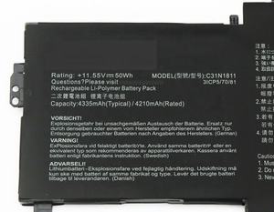 แบตเตอรี่แท้สำหรับแล็ปท็อป C31N1811 สำหรับ <span class=keywords><strong>ASUS</strong></span> <span class=keywords><strong>ZenBook</strong></span> <span class=keywords><strong>14</strong></span> UX433 UX433F UX433FA U433FN UX433FN 11.55V 50wh แบตเตอรี่โน้ตบุ๊ก - Product Image 2