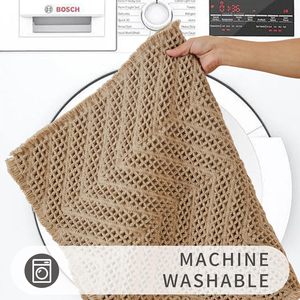 מרקיע מכשיר חדש לכבס אמבט שטיח ללא החלקה מחצלת wffle עבור חדר אמבטיה רצפת אמבטיה סופר סופג wffle אמבטיה מחצלת עם סכות - Product Image 4